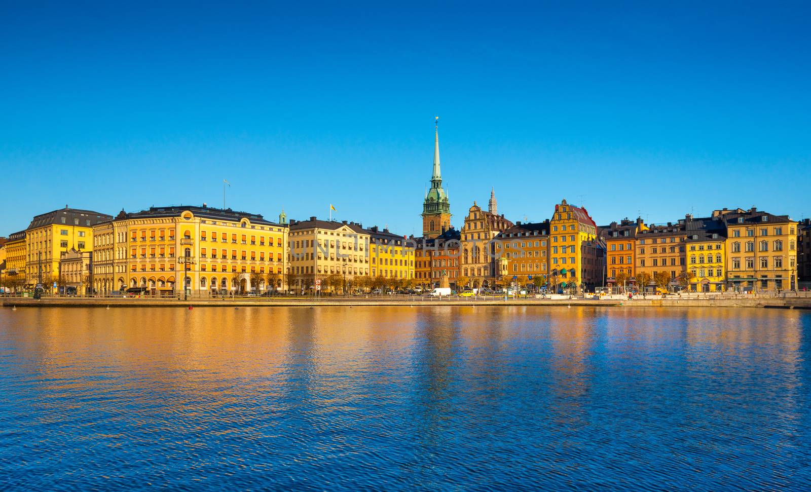 Stockholm cityscape. Skyline of the Sweden Capital city. Scandinavia, Northern Europe