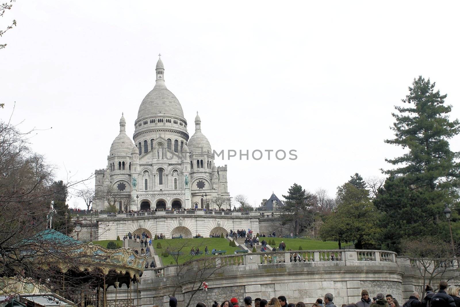 Basilica of the Sacre Coeur, dedicated to the Sacred Heart of Jesus in Paris