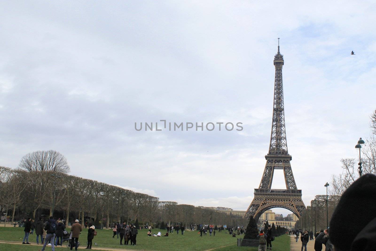 The Eiffel Tower in Paris, France. Nice scenery of the city