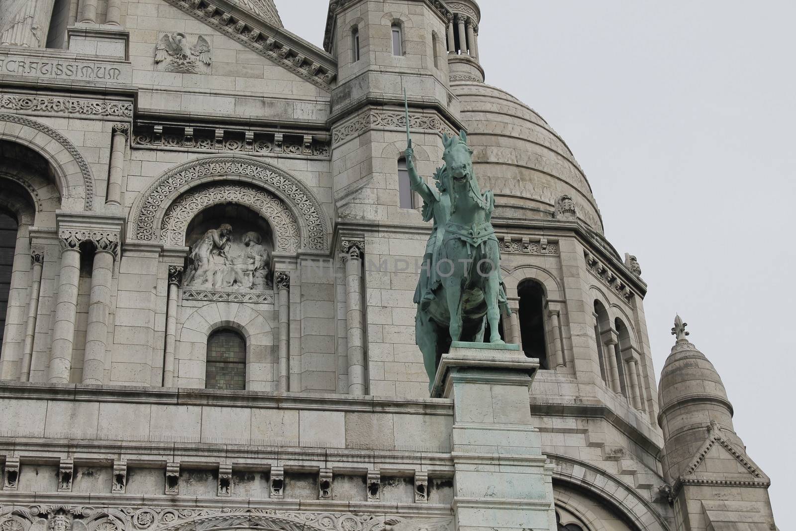 Basilica of the Sacre Coeur, dedicated to the Sacred Heart of Jesus in Paris, France.