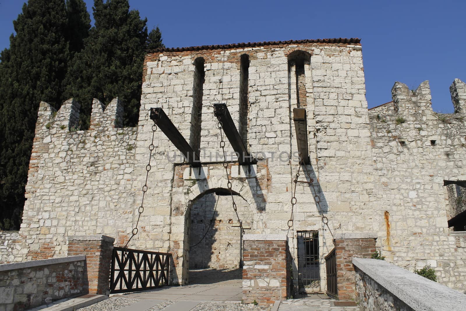 ancient castle in Brescia, a city in northern Italy