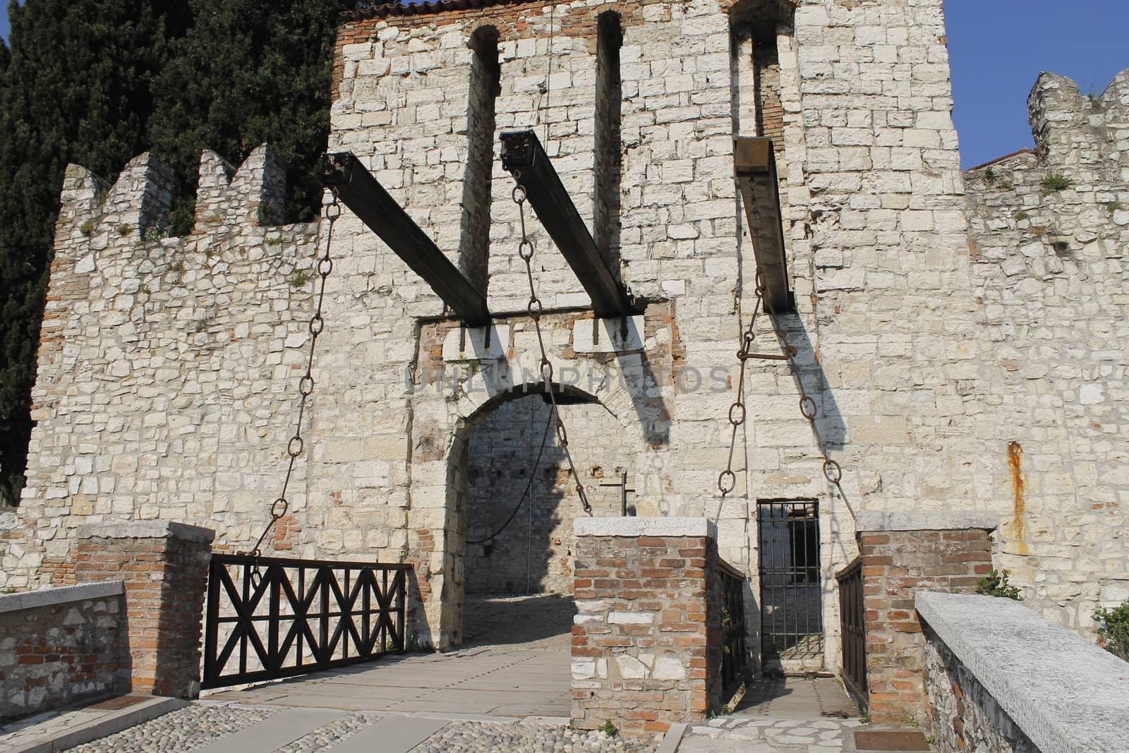 ancient castle in Brescia, a city in northern Italy