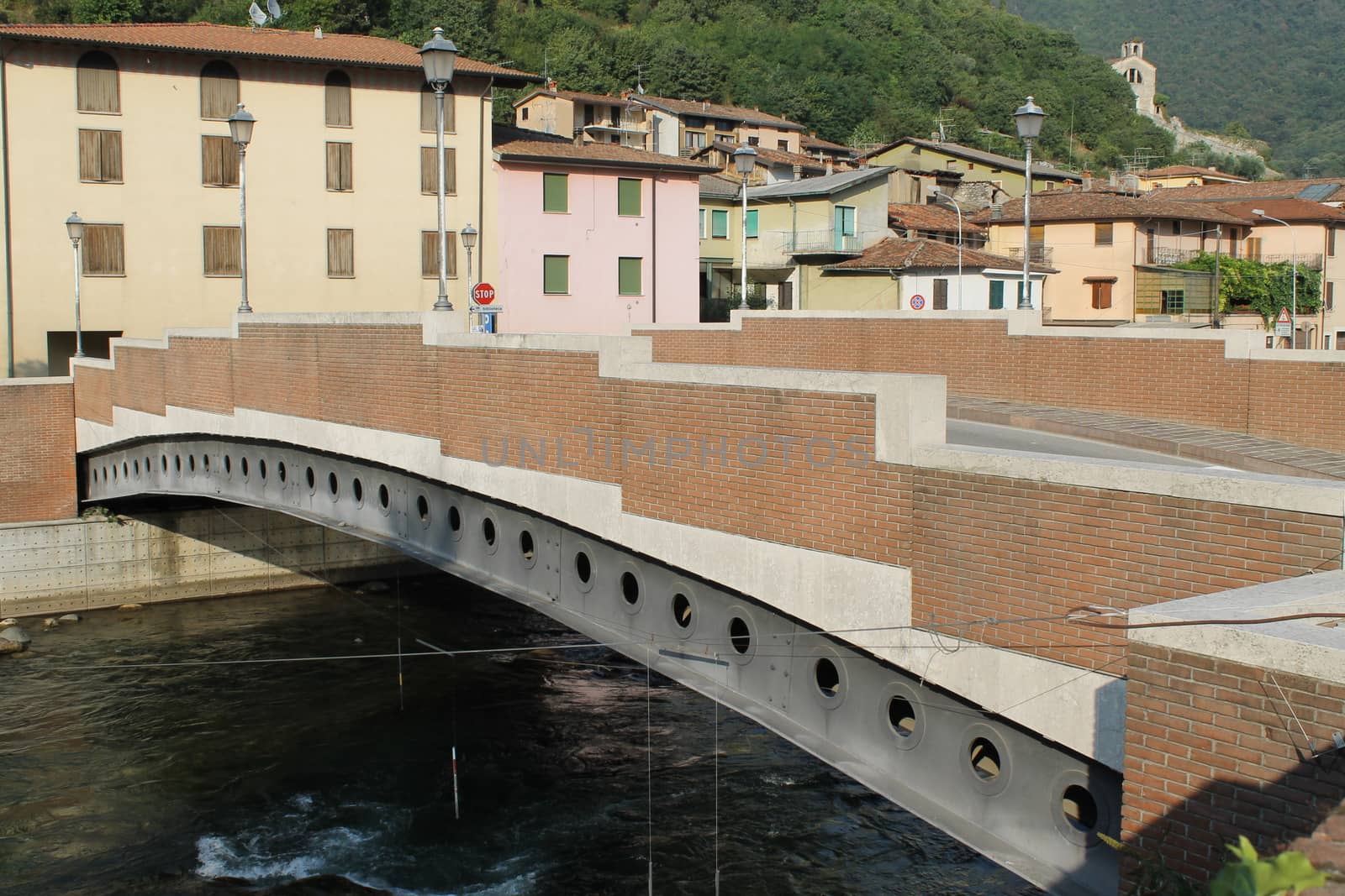 brick bridge over the river