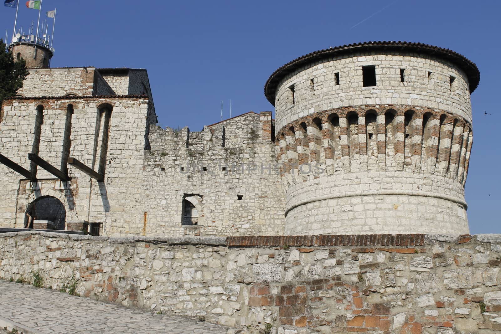 ancient castle in Brescia, a city in northern Italy