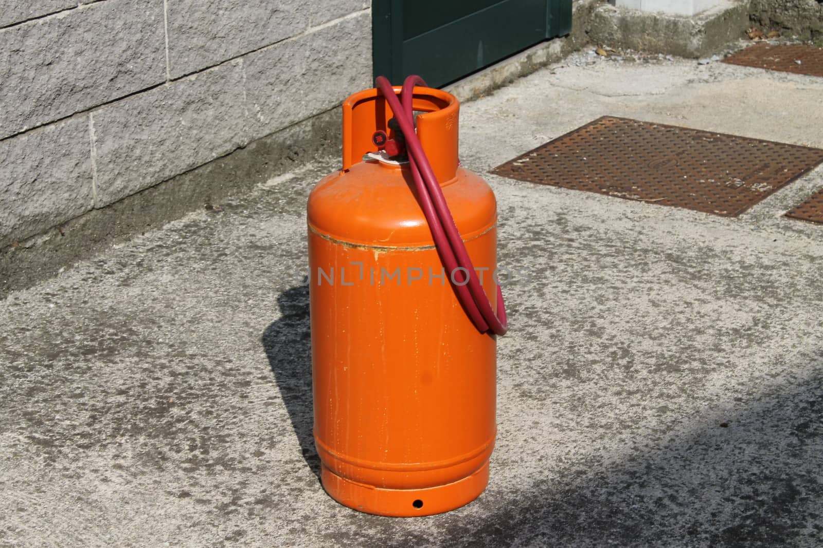orange propane bins