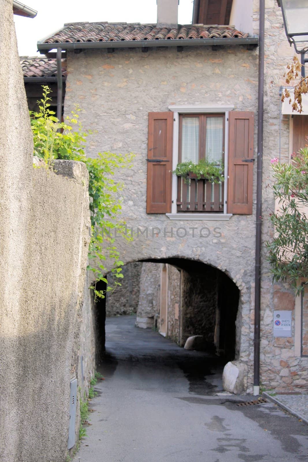 Cecina, small medieval village on Garda lake in northern Italy