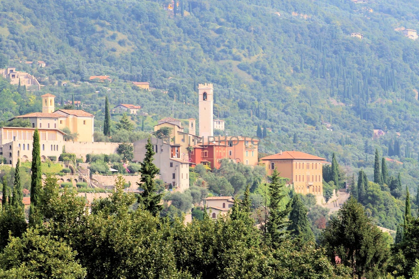 architecture in Gargnano, a small village on Garda lake in northern Italy