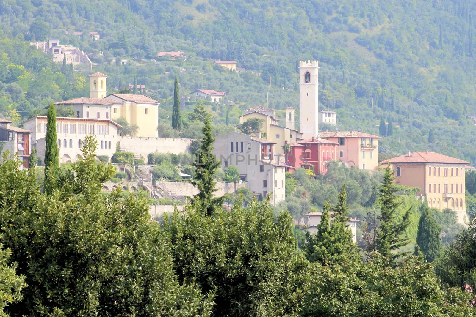 architecture in Gargnano, a small village on Garda lake in northern Italy