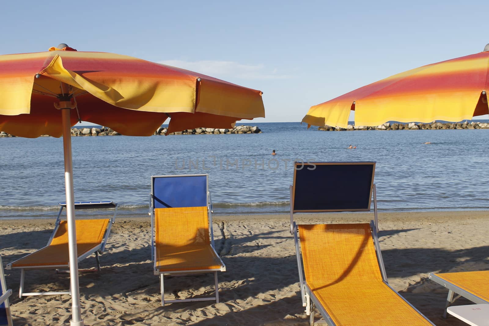 Gatteo beach on the Adriatic sea in Italy