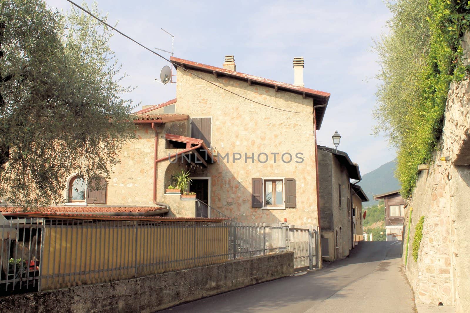 architecture in Gargnano, a small village on Garda lake in northern Italy