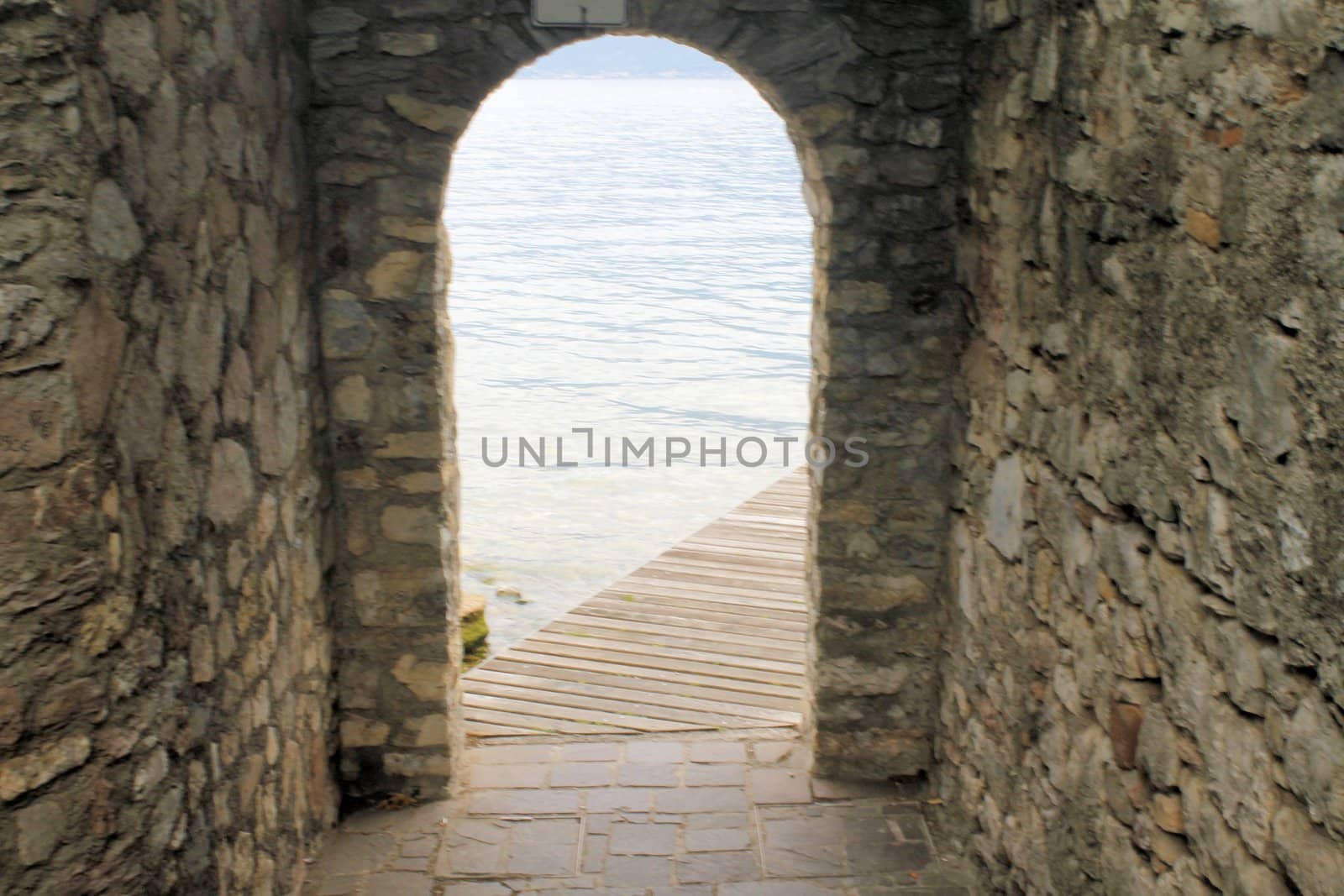 ancient stone gate by marcobir