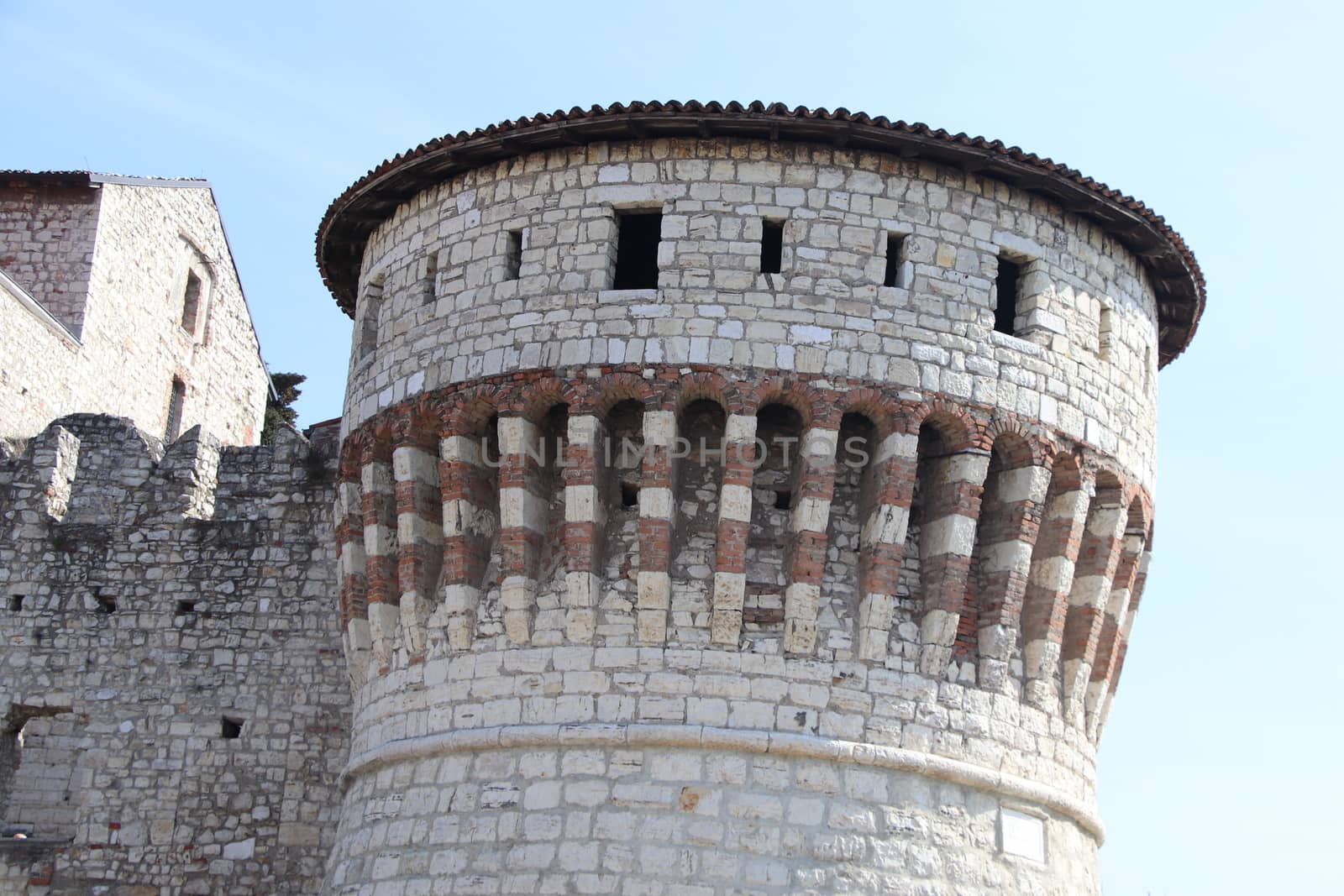 ancient castle in Brescia, a city in northern Italy