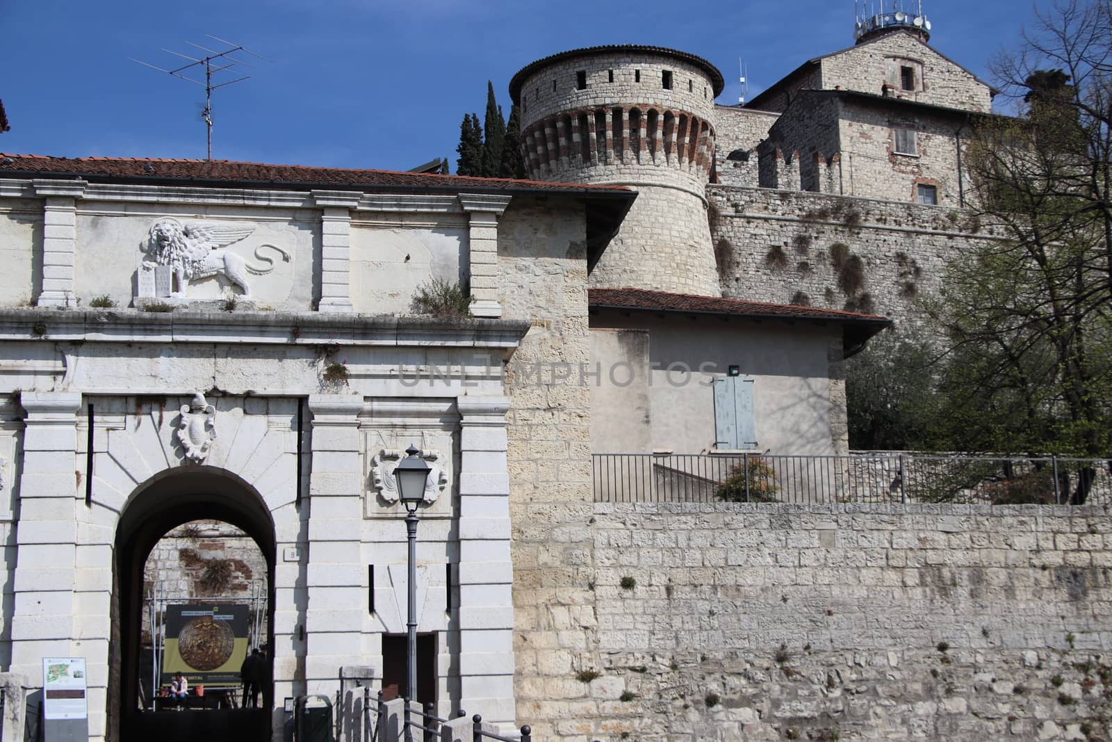 ancient castle in Brescia, a city in northern Italy