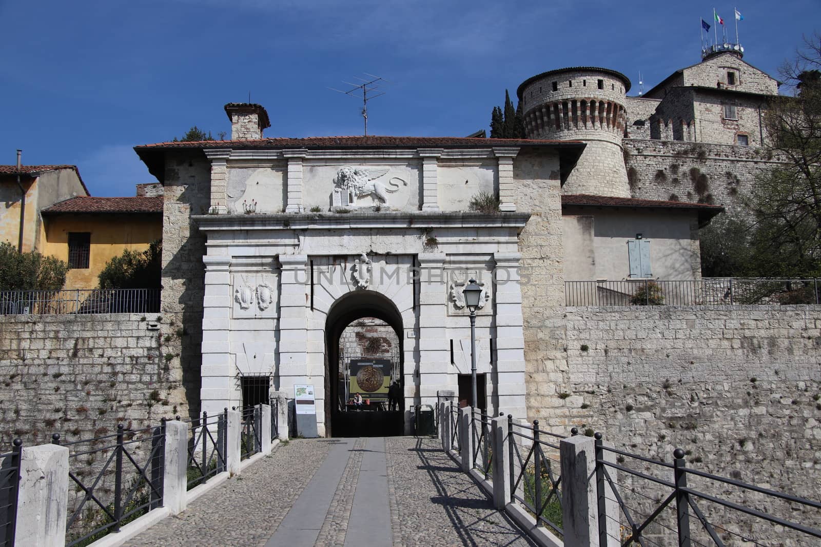 ancient castle in Brescia, a city in northern Italy