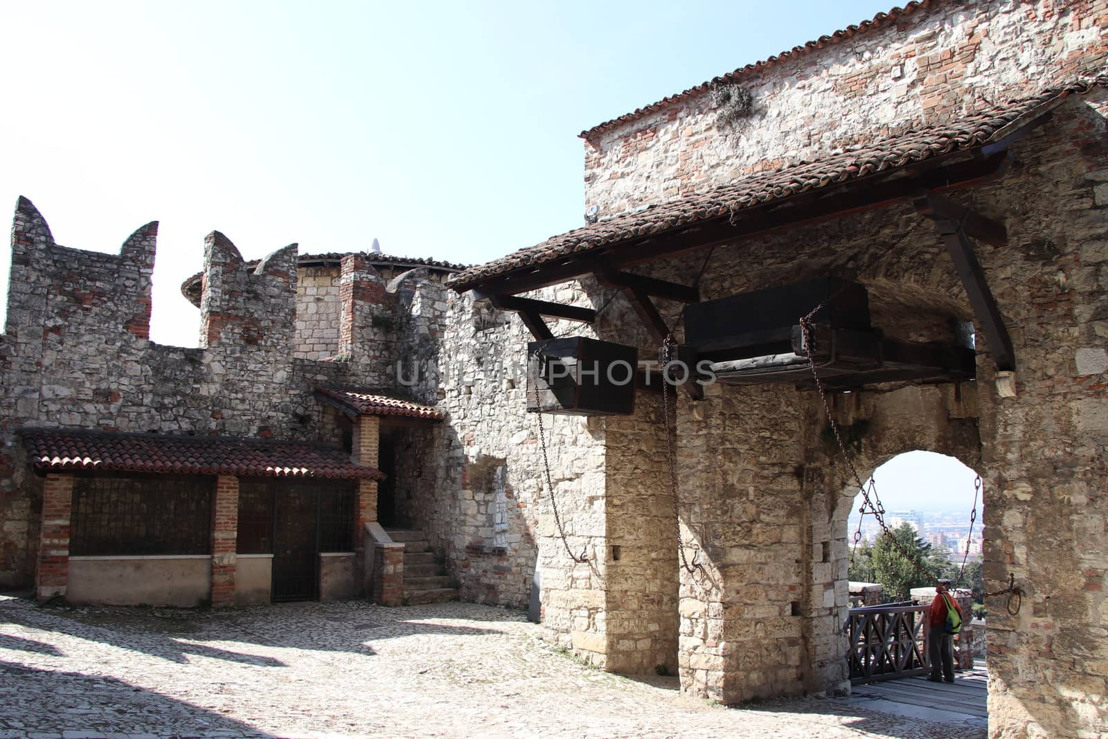 ancient castle in Brescia, a city in northern Italy