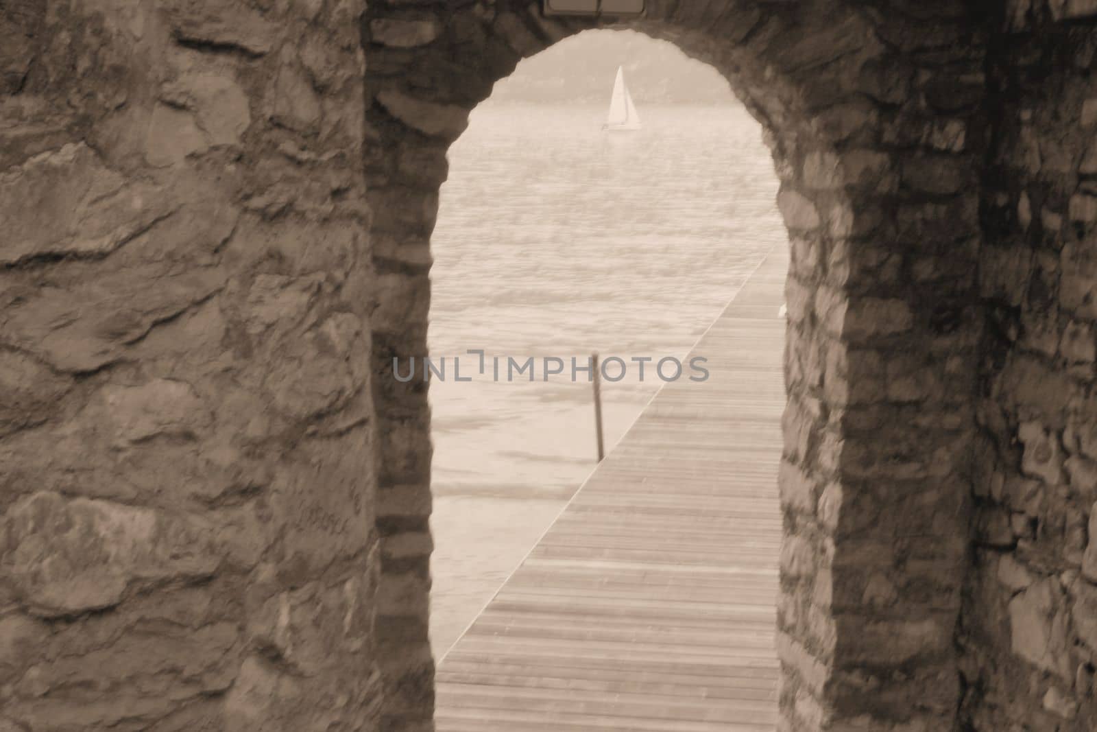 ancient stone gate by marcobir