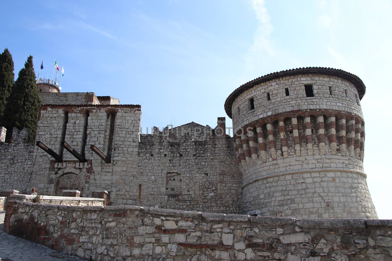 ancient castle in Brescia, a city in northern Italy