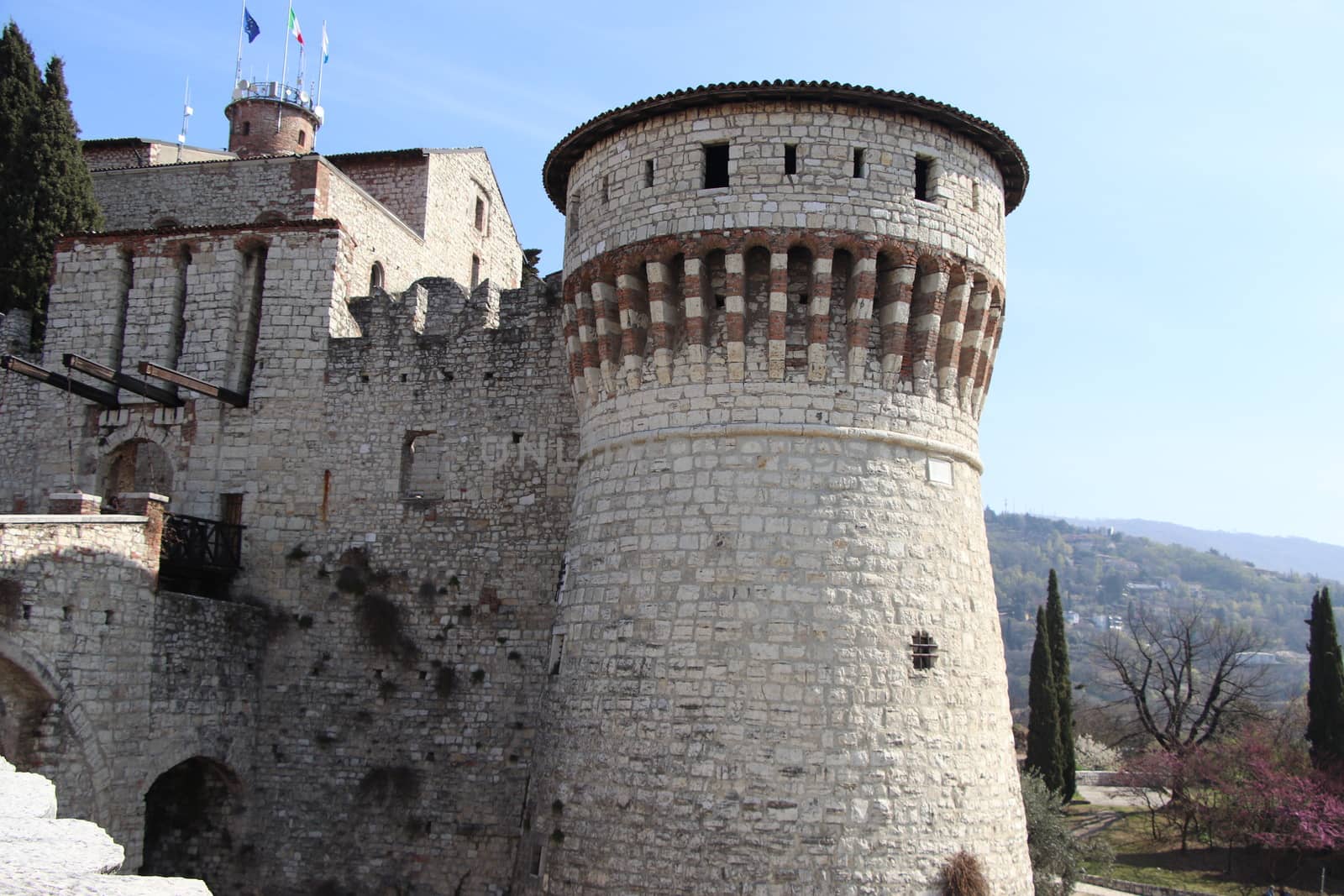 ancient castle in Brescia, a city in northern Italy