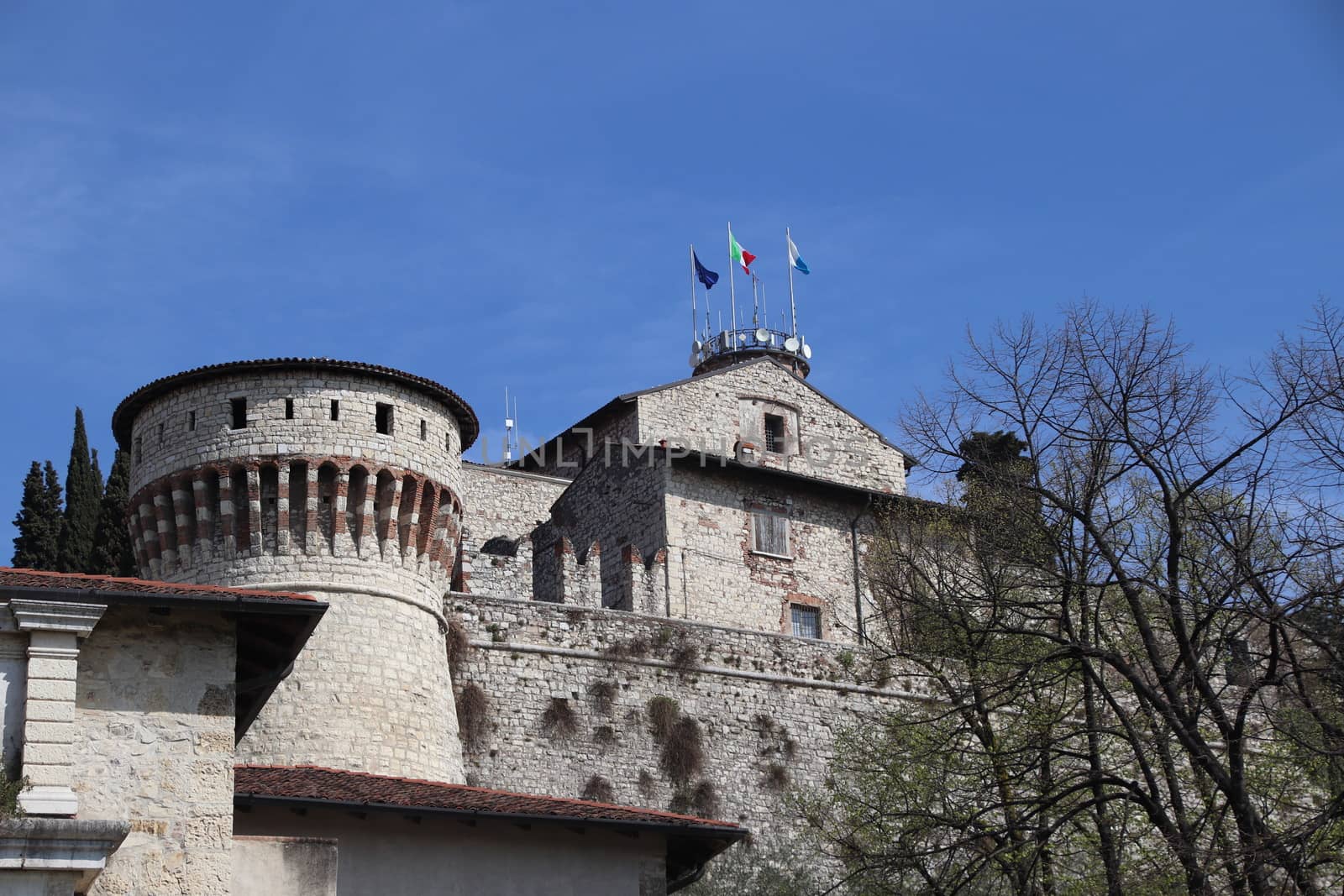 ancient castle in Brescia, a city in northern Italy