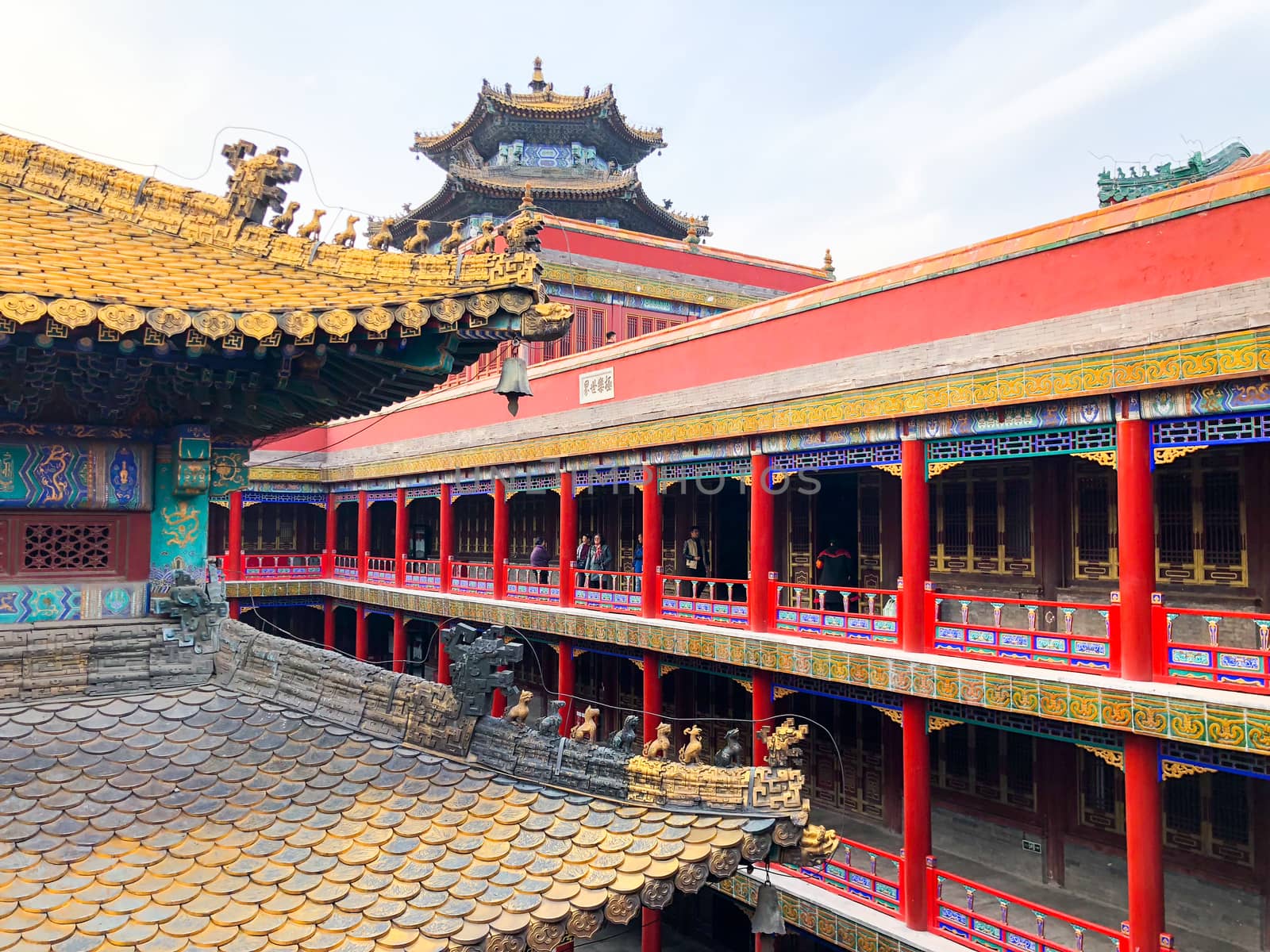 The Putuo Zongcheng Buddhist Temple, one of the Eight Outer Temples of Chengde, built between 1767 and 1771 and modeled after the Potala Palace of Tibet. Chengde Mountain Resort. China