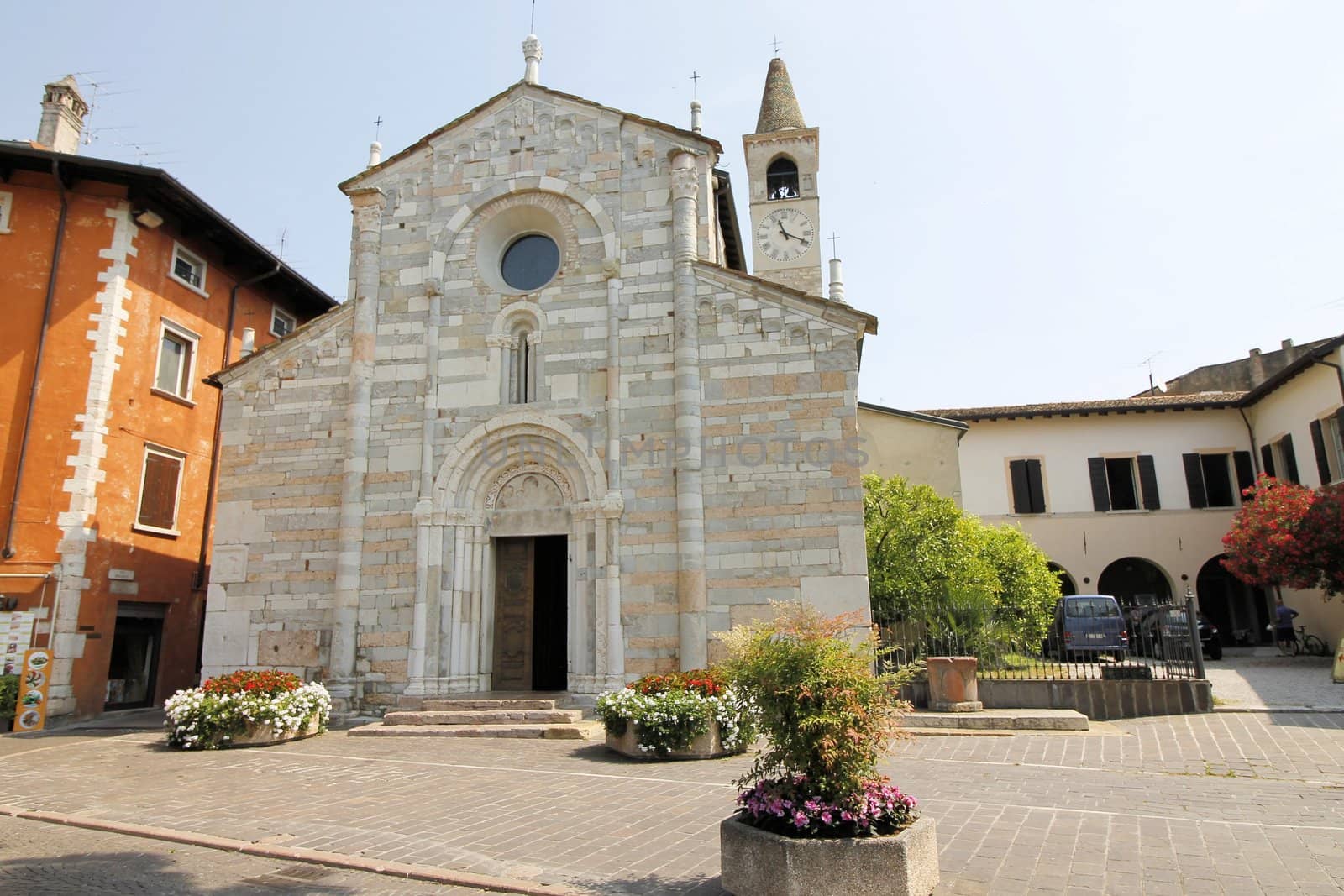 church in Maderno on Garda lake in north Italy