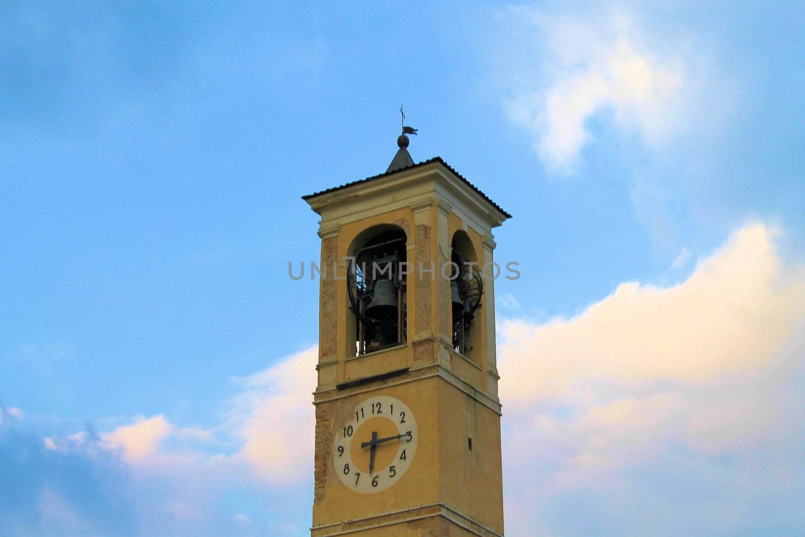 Facade detail of the church in Bergamo