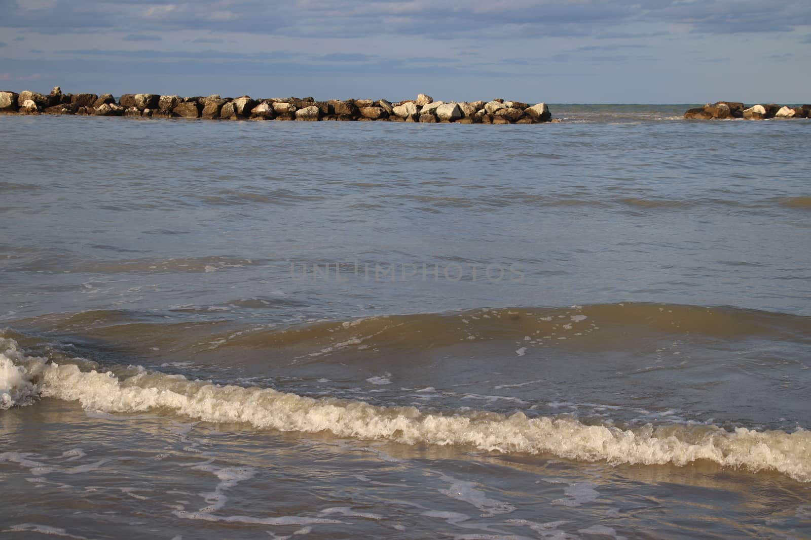 landscape of the Adriatic sea in Italy