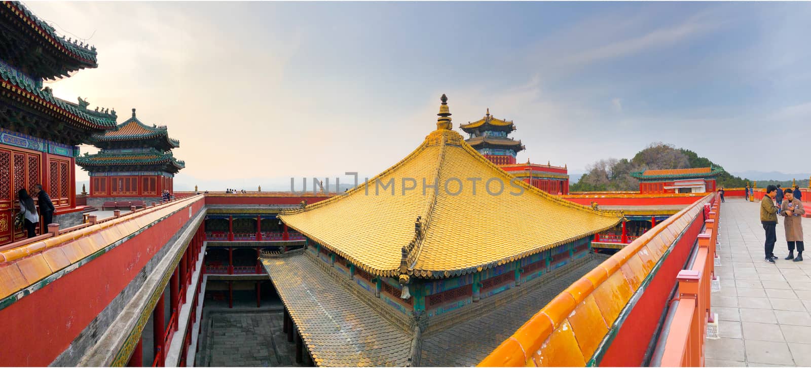 The Putuo Zongcheng Buddhist Temple, one of the Eight Outer Temples of Chengde, built between 1767 and 1771 and modeled after the Potala Palace of Tibet. Chengde Mountain Resort. China