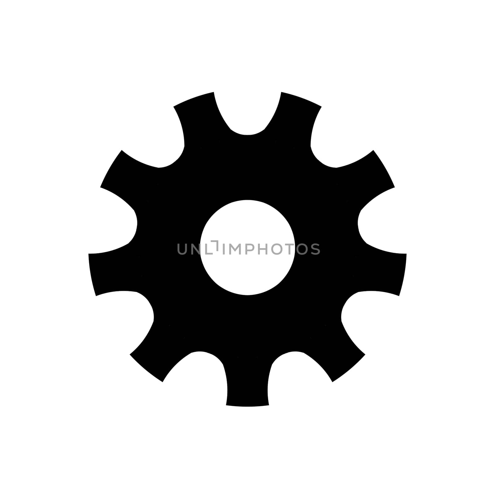 Gear or cog icon on white background.Technological driving, symbol,