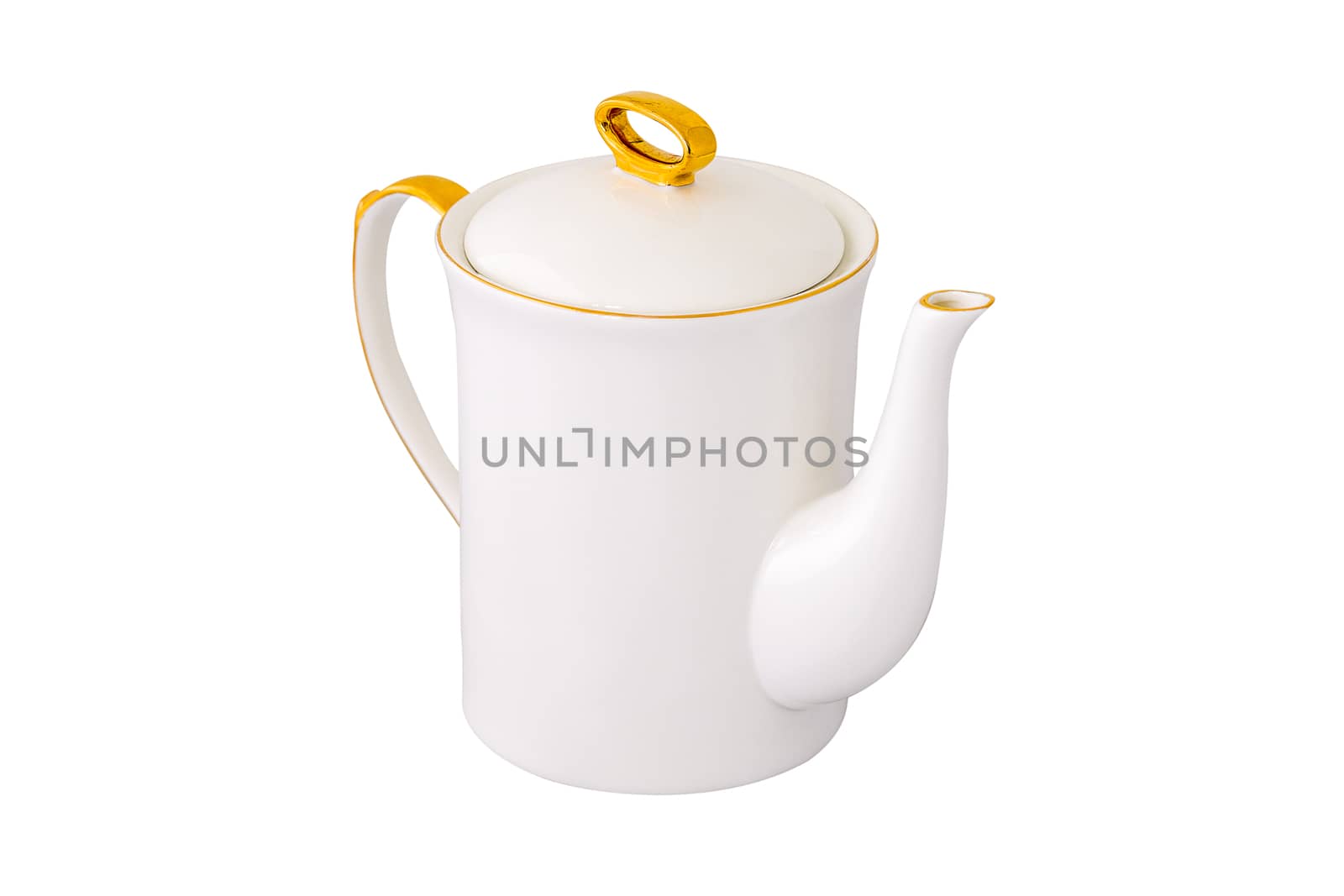 Teapot or Tea Pot Made with Ceramic Isolated on White Background