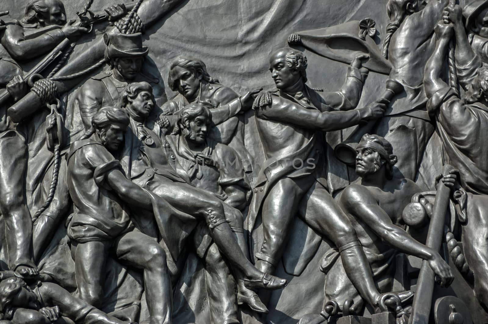 Death of Nelson bronze plaque, Trafalgar Square by BasPhoto