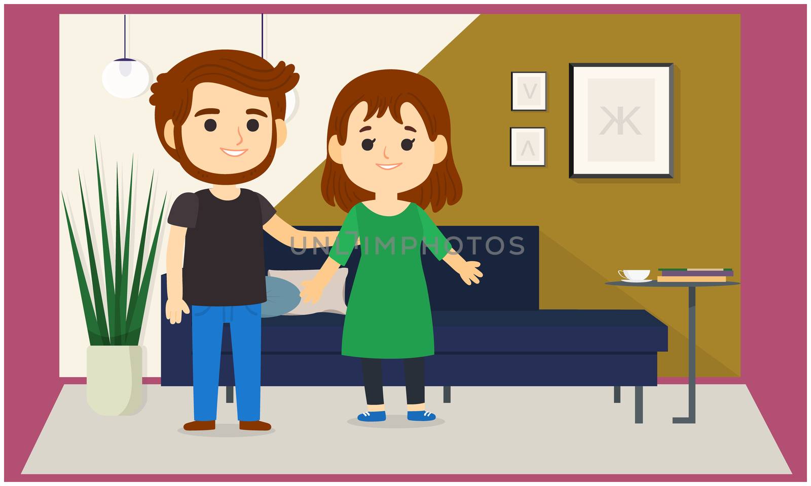 couple loving each other at home by aanavcreationsplus