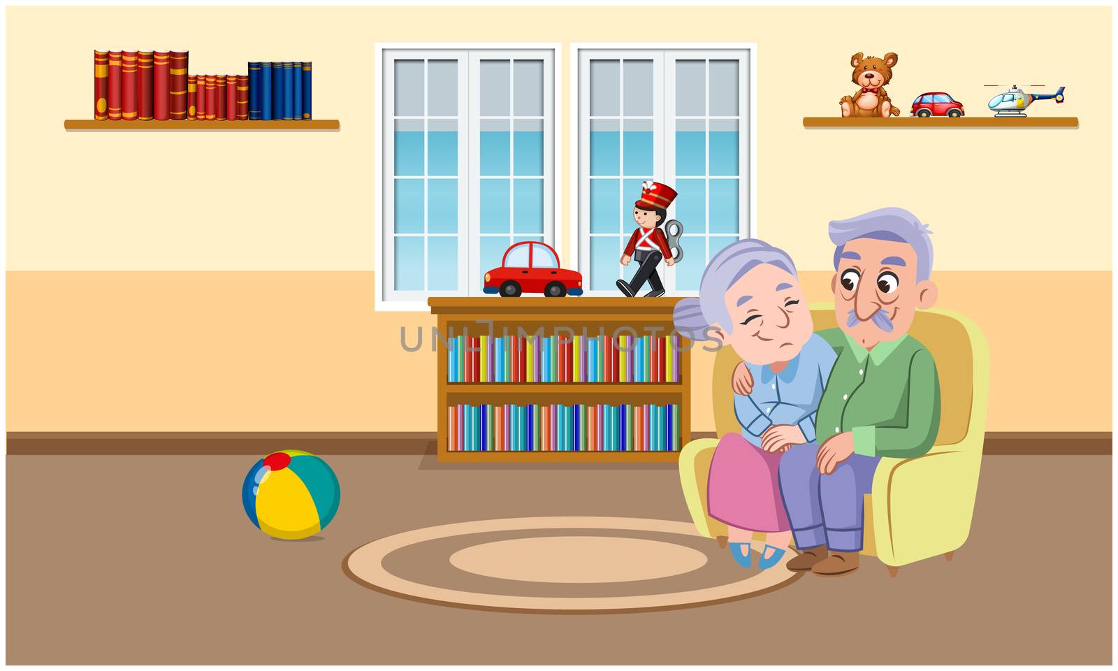 old couple loving each other at home by aanavcreationsplus