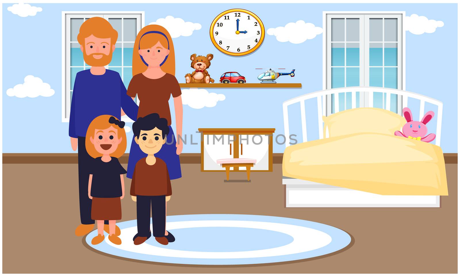 family is playing at home during holidays by aanavcreationsplus
