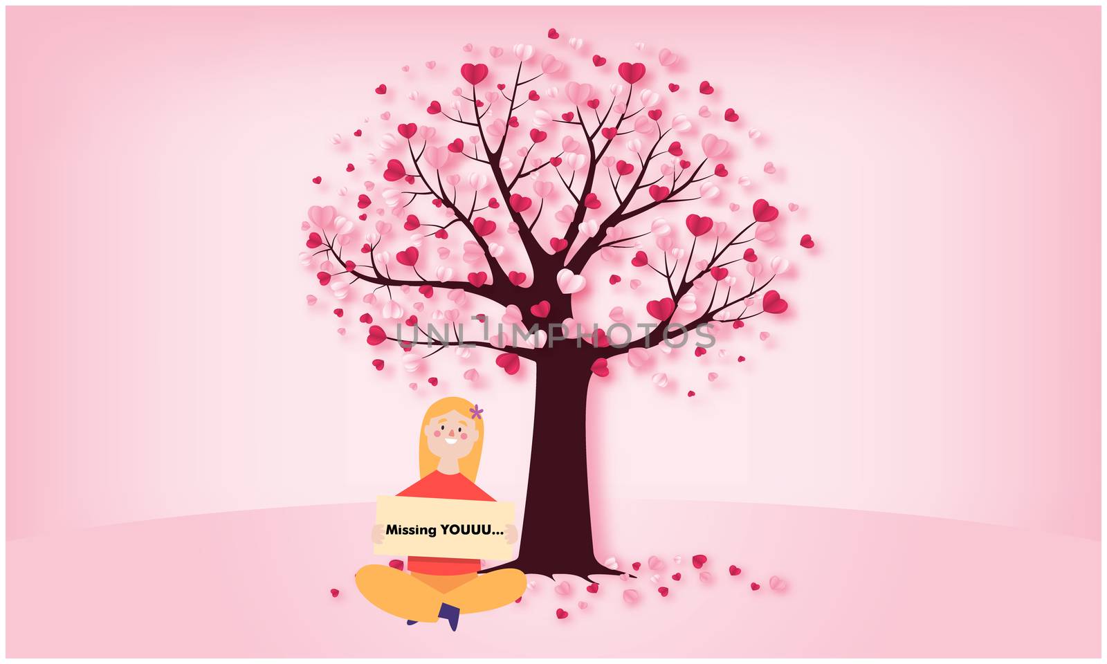 A girls is sitting near the tree and waiting for her husband by aanavcreationsplus