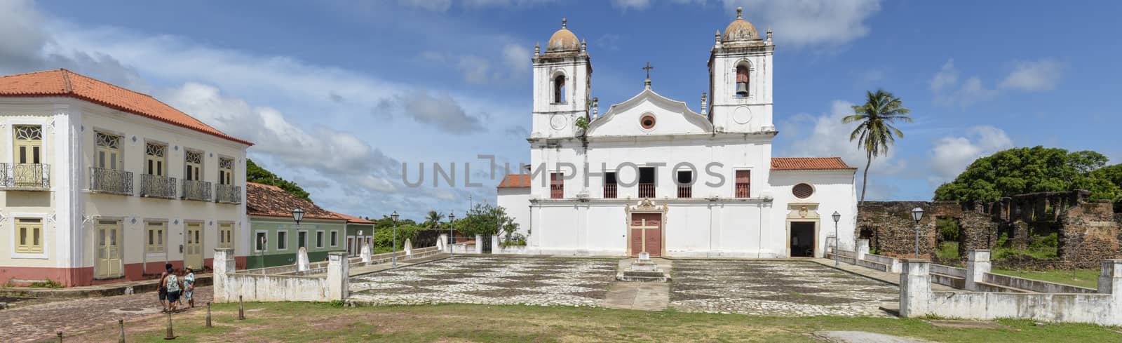 Nossa Senhora do Carmo church colonial architecture in Alcantara on Brazil