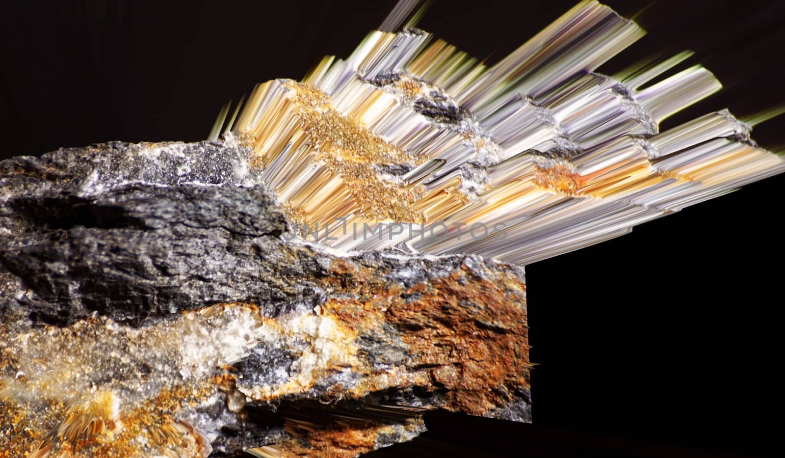 
 Design produced from the combining of Specialist Macro and 3D rendering Photography of Rocks, Minerals , Fossils and other natural materials, producing these stunning Images for use as Wall Art, Background, and Products of all types.