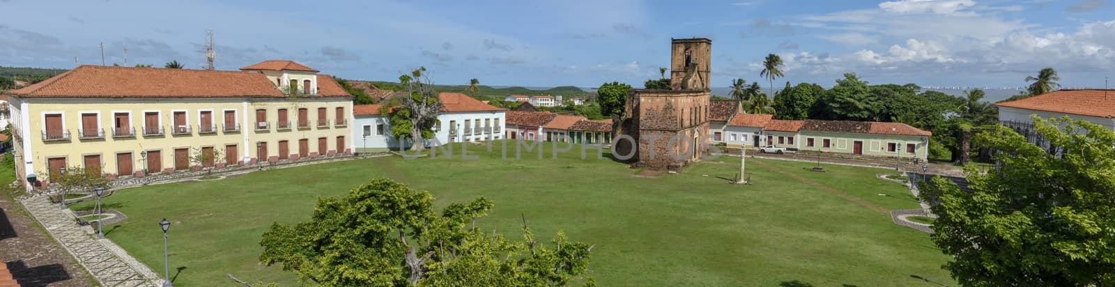 Traditional portuguese colonial architecture in Alcantara on Brazil