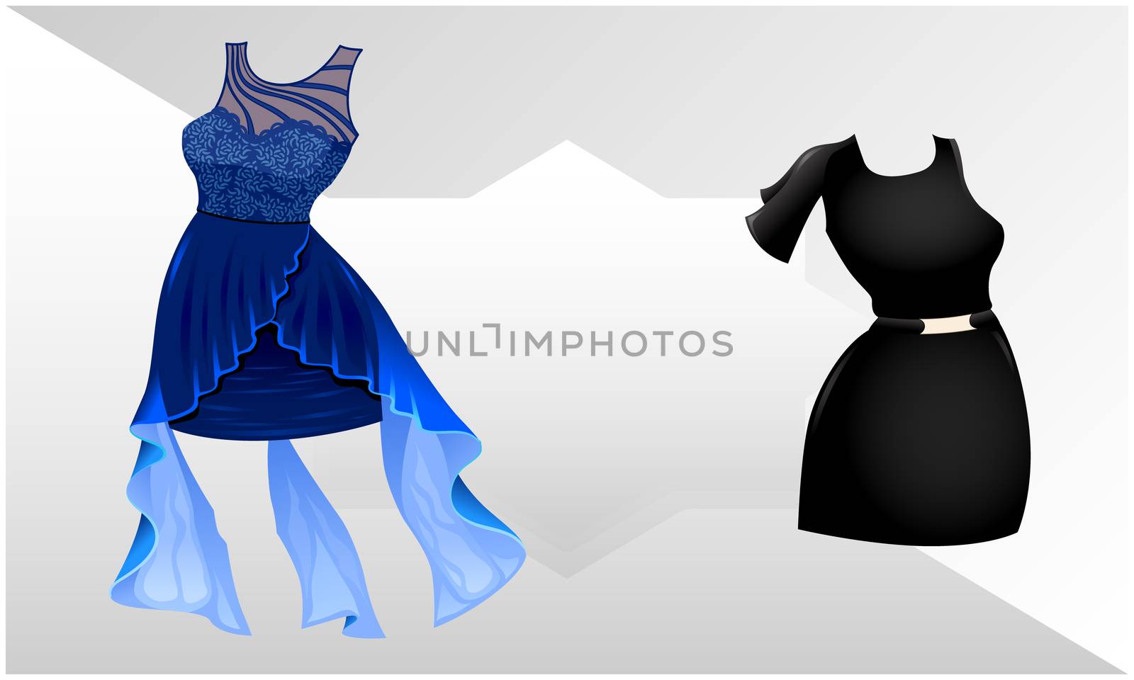 mock up illustration of sexy dress on abstract background by aanavcreationsplus