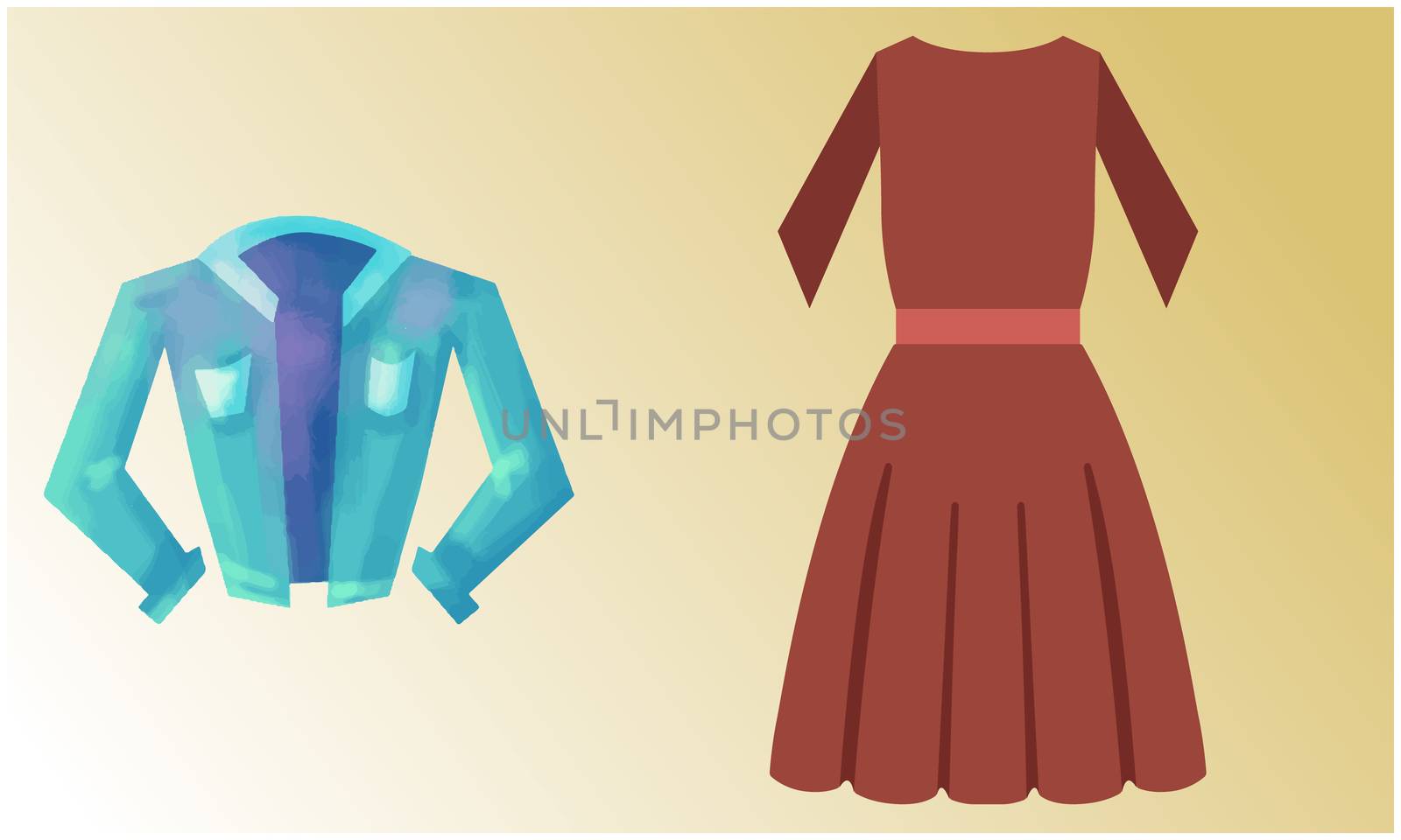 mock up illustration of sexy dress on abstract background by aanavcreationsplus