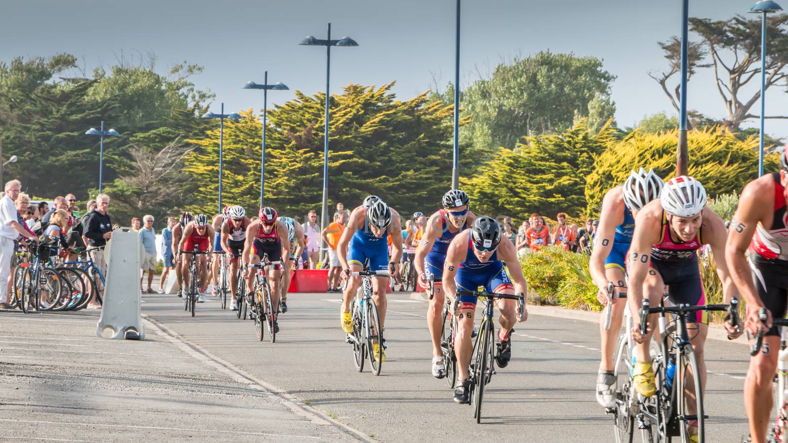 cyclists straight for a road bike race by AtlanticEUROSTOXX