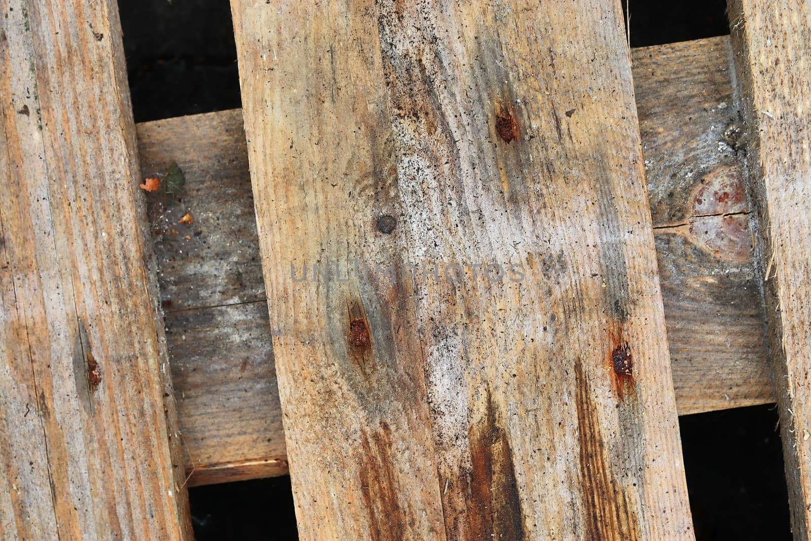Very old wooden crates with some cracks in a close up view by MP_foto71