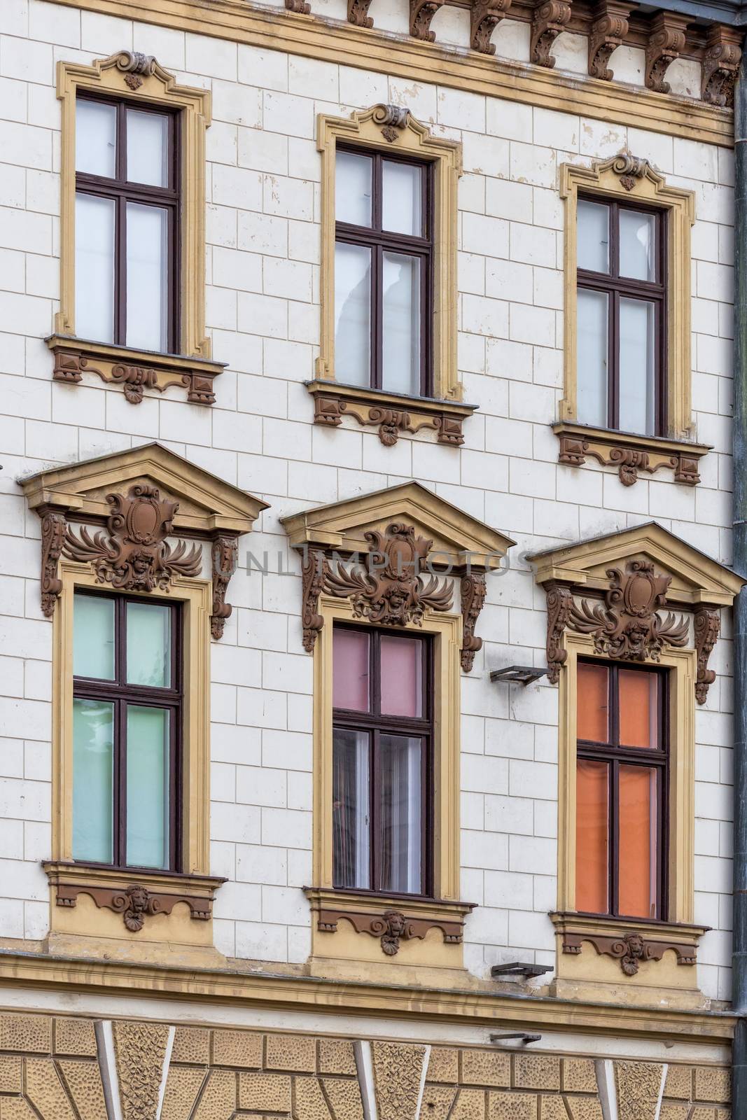 Pecs, Hungary. City in Baranya county. Old apartment building.