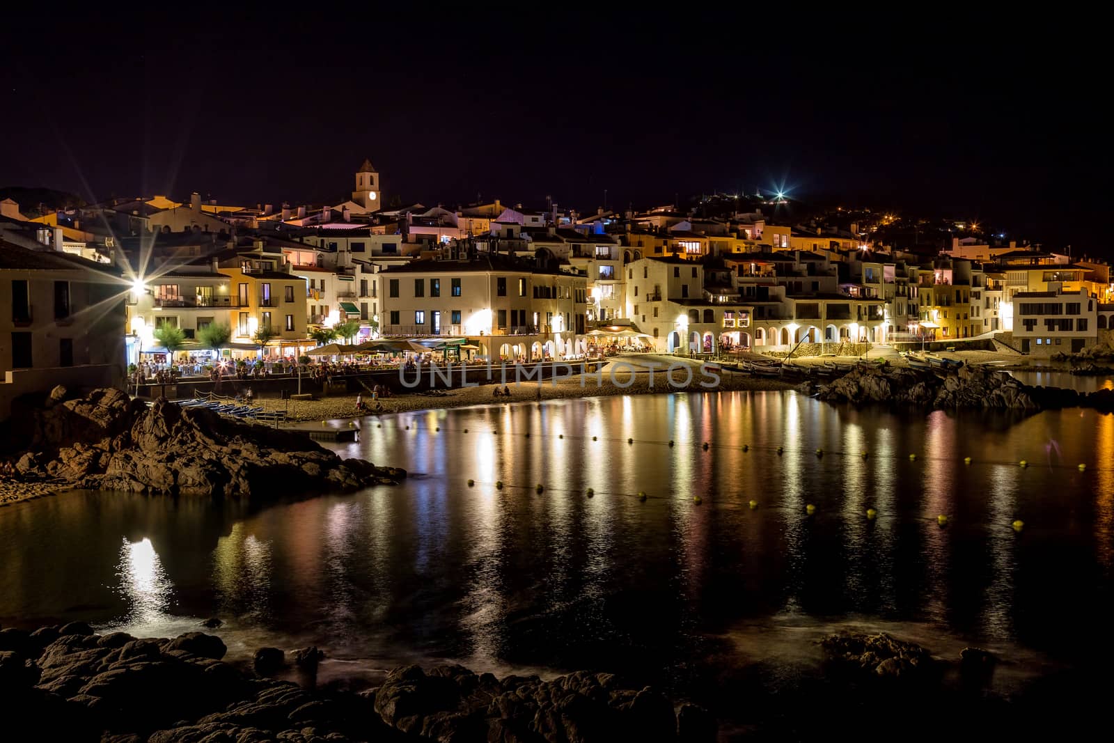 At the night in Calella (small village in Spain)