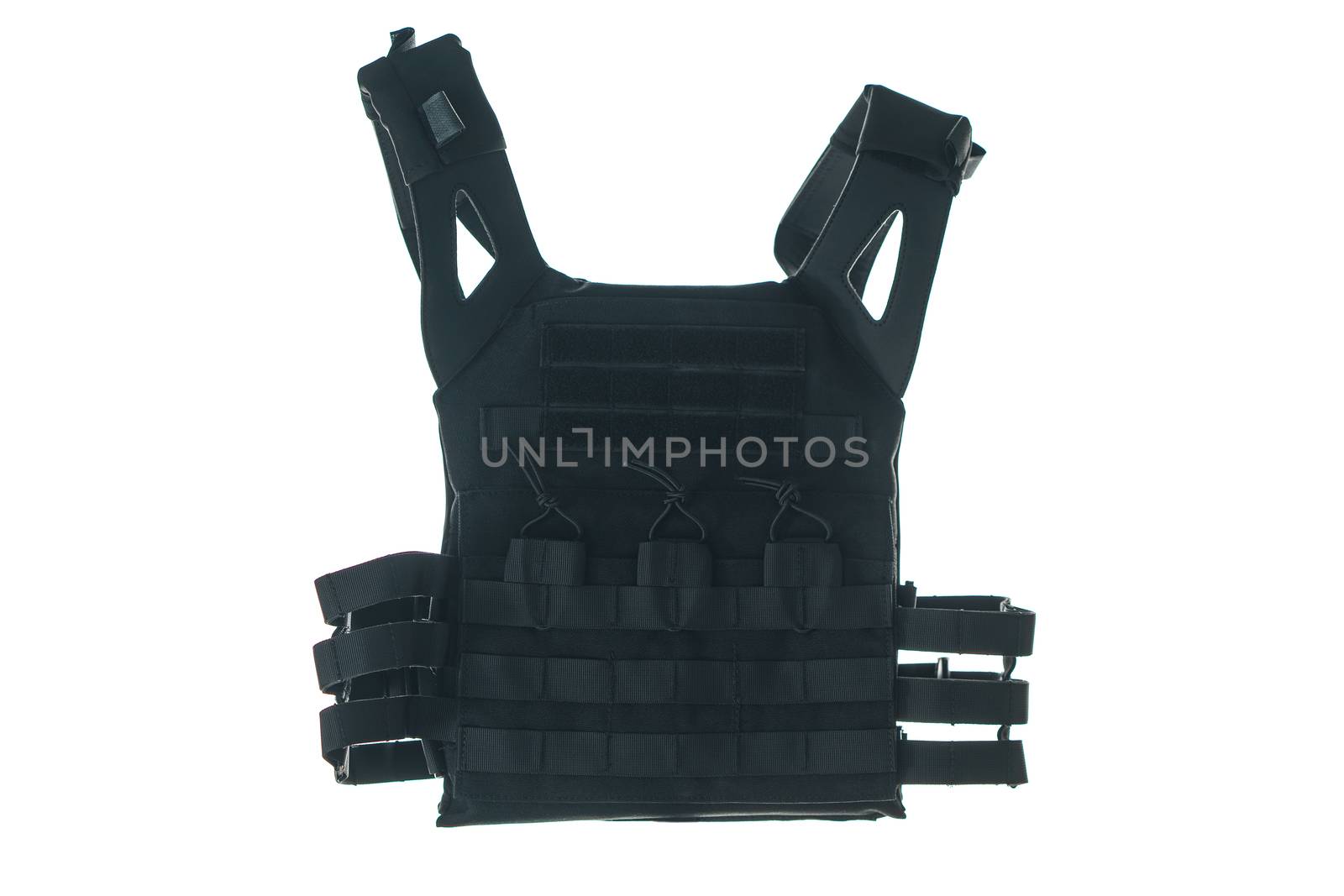Bulletproof vest isolated on white background.