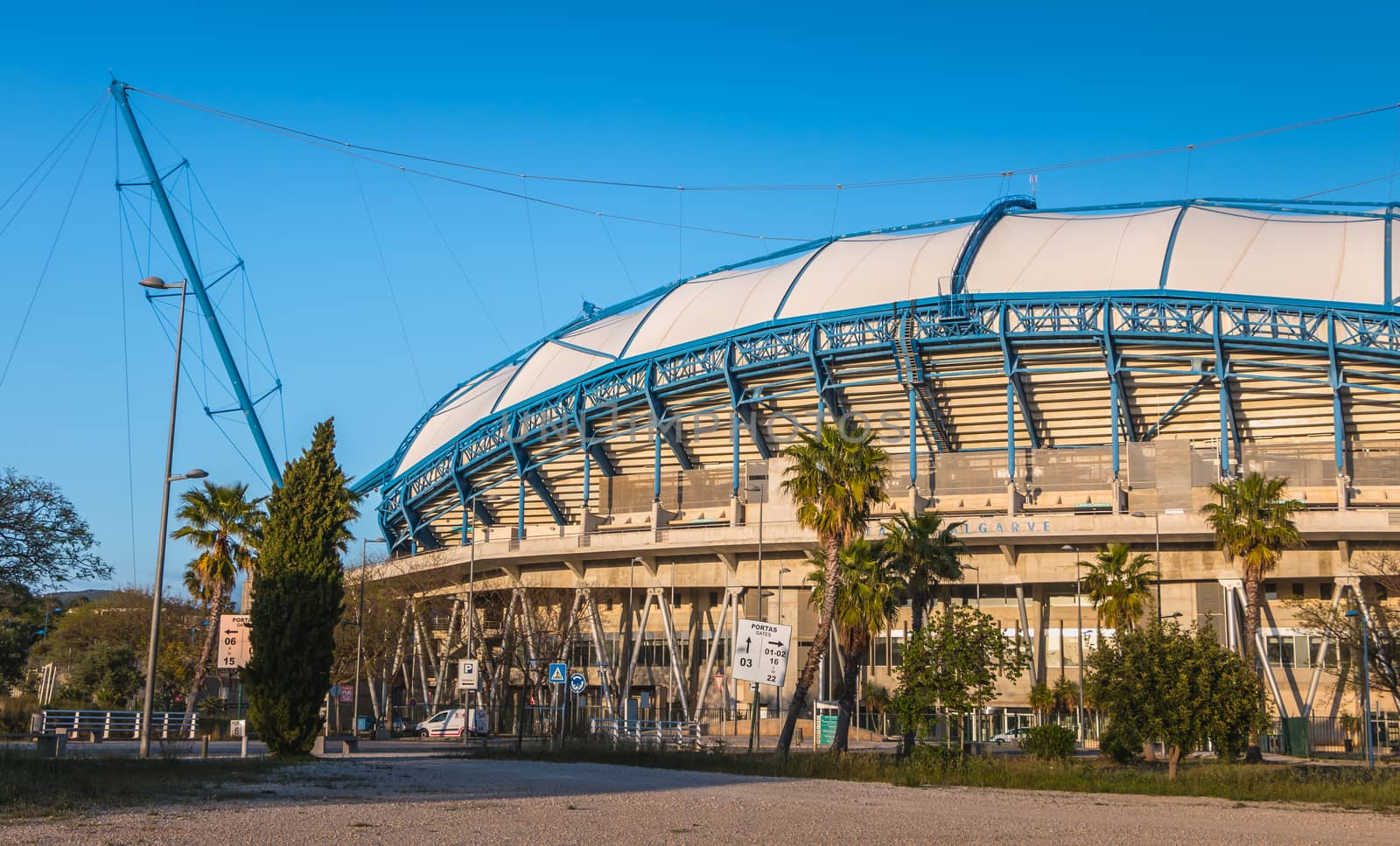 Architectural detail of the Algarve football stadium by AtlanticEUROSTOXX