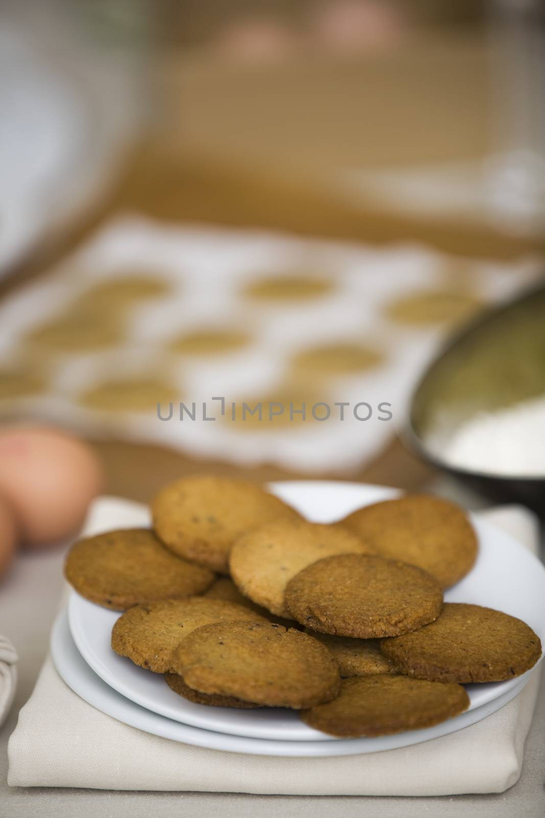 Macadamia Nut Cookies on a Table Ready to be Eaten by Nemida