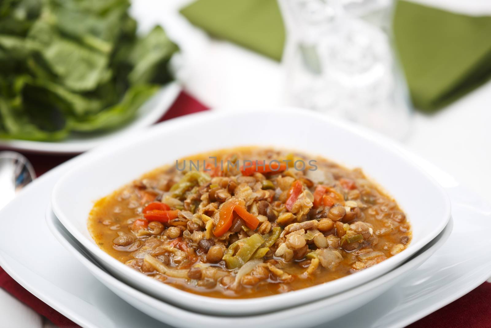 Lentils with Green Salad