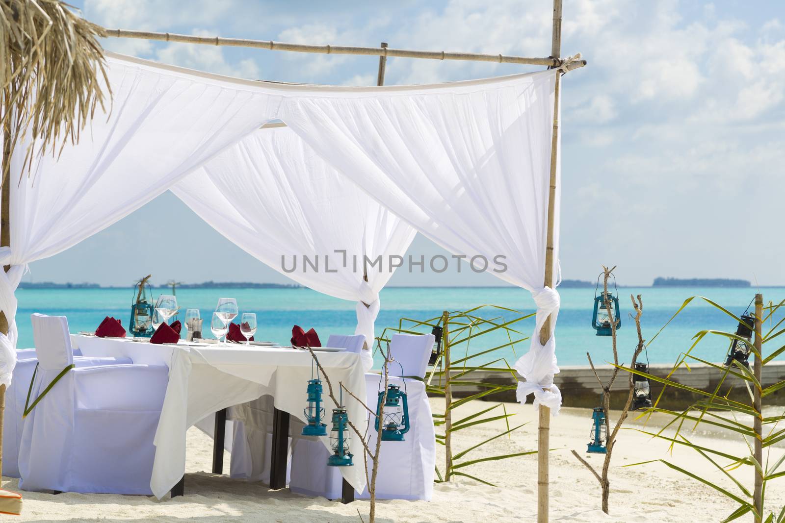 Beautiful Wedding Setup in the Beach by Nemida