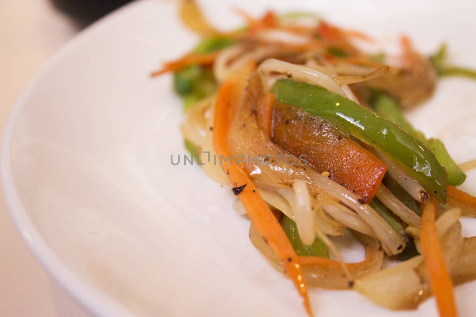 Special Chinese food served on plates